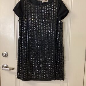 ****RARE***** MADAME A PARIS BLACK BEADED MINI DRESS SZ 3 $1250